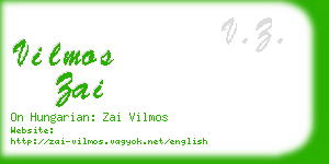 vilmos zai business card